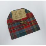 Jacobite Interest, a tartan pouch, accompanied by a hand written note, 'This pocket book belonged to