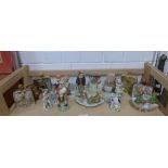 A collection of novelty Scottish pottery figures and hip flasks etc (a lot)