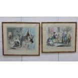 Pair of William Holland limited edition coloured prints to include wife and No Wife and the