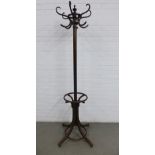 Bentwood hat and coat stand, 184cm