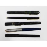 Vintage fountain pens to include Conway Stewart and Watermans, etc together with Parker ballpoint