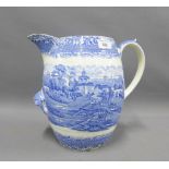 19th century Staffordshire blue and white pottery Copeland and Garret, Late Spode, Spoletto