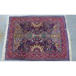 Persian rug, red field with flowers and foliage, 190 x 144cm