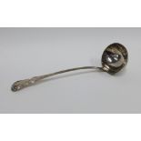 William IV silver ladle, King's pattern, Edinburgh 1834, 36cm (bowl a/f)