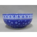 Shelley Cloisello Ware blue and white pottery bowl, 21cm