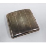 George V silver cigarette case, Birmingham 1929