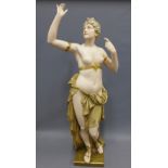 Ernst Wahliss, Turn Vienna, nude female figure, modelled standing ion a square base with