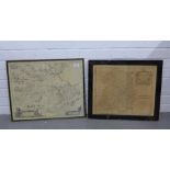 Map of Shropshire, Robert Mordan and a reproduction Pont map of Teviotdale, both framed under glass,