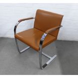 After Mies Van Der Rohe, a BRNO chair, with a presentation plaque inscribed 'From the Design