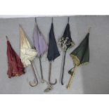 Five late 19th / early 20th century parasols (5) (a/f)
