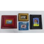Four miniature oil on board paintings to include Norrie Kirkham, Dugald Cameron and Hamish