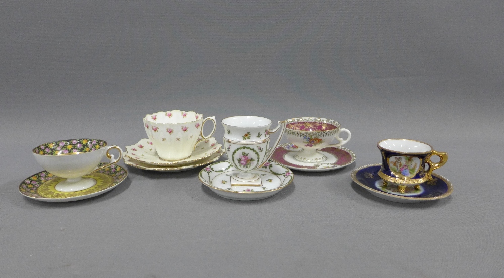 Five various porcelain cups and saucers to include Paragon, etc (5)