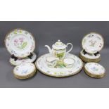 Royal Worcester Sandringham pattern porcelain table wares to include teapot, cream jug, sugar bowl