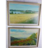 WY Galloway, 'Gleneagles and Kilconquhar' a pair of oil on canvas, signed and framed, 75 x 50cm (2)