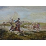 Tomasz Gughocki, (Polish School) an oil of board of a Cossack on horseback, signed and dated 1991,