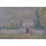 The Museum, Tulbagh, a watercolour, signed indistinctly and dated '75, framed under glass, 34 x 24cm