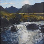 Jim Nicholson, (1924 - 1996) 'Glen Sannox, Arran', oil on board, signed and framed, 80 x 80cm