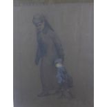 20th century pastel drawing 'Her Treasure', apparently unsigned, framed under glass, 55 x 70cm