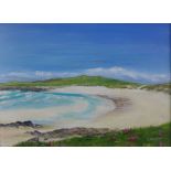 G. Simmons, Iona and acrylic on board, signed and framed under glass, 39 x 29cm