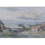 Hamilton Glass SSA, (Scottish 1890 - 1925) watercolour of an East Coast Fishing Village, signed