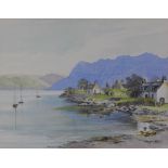 Jack Beddows, (1943 - 1993) 'Plockton, Loch Carron', watercolour, signed and dated '80, framed under