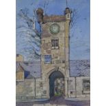 Violet Kay RSW, (Scottish 1914 - 1971) 'The Clock Tower, Culzean Castle Ayrshire' watercolour,