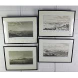 Four reproduction prints of Dundee, framed under glass, largest overall 58 x 42cm (4)