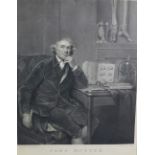 After Joshua Reynolds, 'John Hunter; a framed print 36 x 47cm