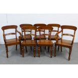 Set of seven Edinburgh style chairs to include two carvers, 55 x 91cm (7) (some damages)