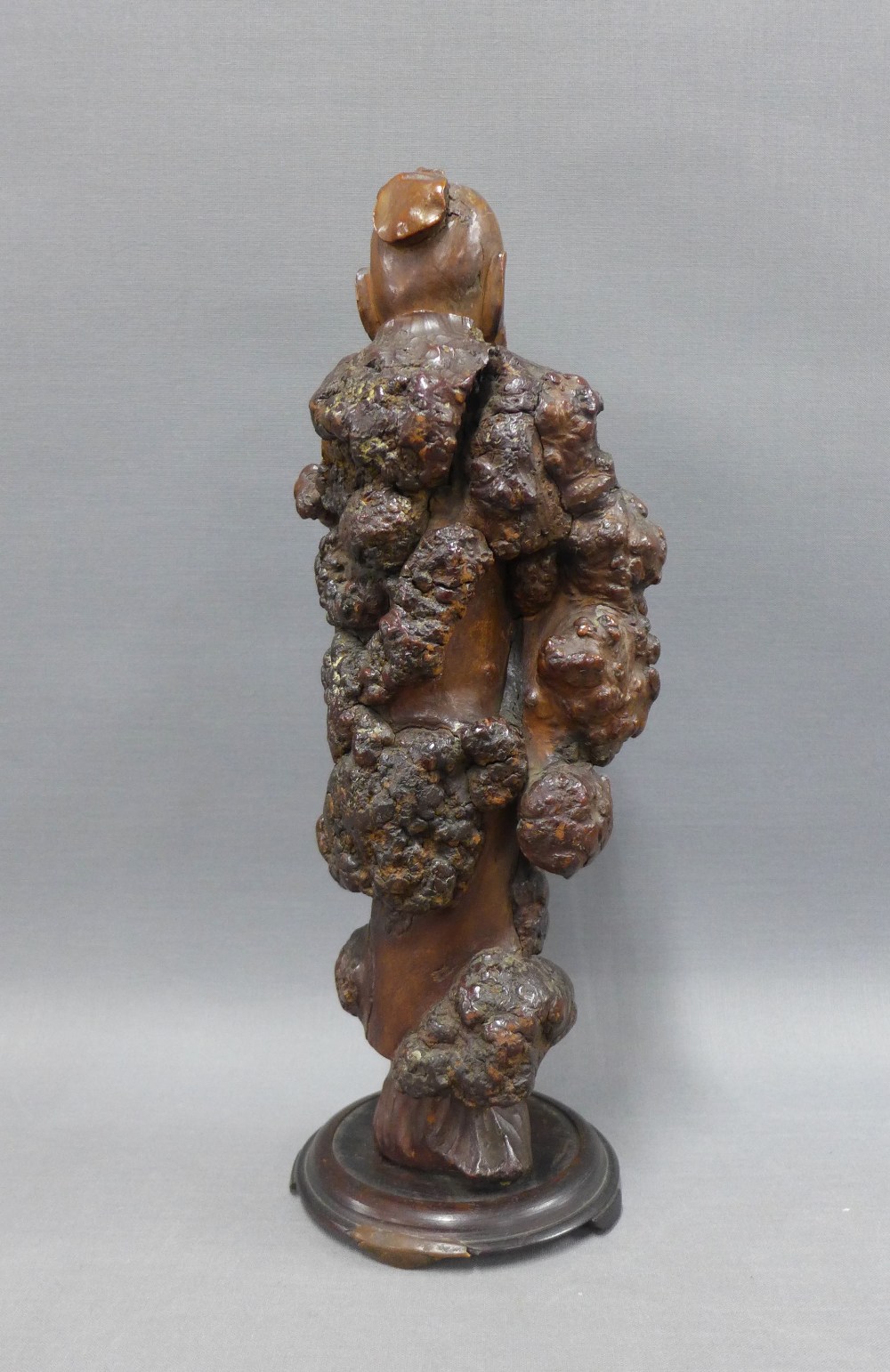 Rootwood carved figure of a Sage on a circular base, 32cm - Image 3 of 4