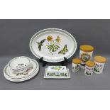 Portmeirion Botanic pottery to include canisters and butter dish etc, (14)