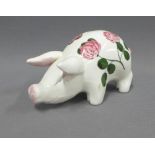 Plichta Wemyss style clover pig, printed backstamp, 12cm long