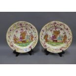 Pair of Davenport Chinoiserie Table pattern plates, (2)