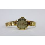 Girard Perregaux lady's 9ct gold wristwatch on a 9ct gold bracelet strap