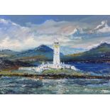 Mark Holden, 'Lismore Lighthouse, Eileann Mustice Mull', acrylic, signed and framed within a