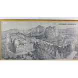 Victorian Edinburgh, a frame print, size overall 105 x 54cm