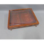 20th century table top display case for cigars, with glazed top, 39 x 33cm
