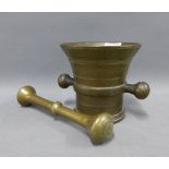 Bronze pestle and mortar, 15cm (2)