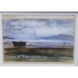 William McTaggart, R.S.A., R.S.W (SCOTTISH 1835-1910) small watercolour of a loch scene, signed