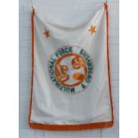 A large Multi National Force and Observers silk banner, 120 x 90cm