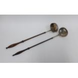 Georgian baleen handled toddy ladle, the bowl struck with makers mark JM together with another of