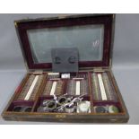 Early 20th century Optometrist set in a fitted case, 54 x 32cm