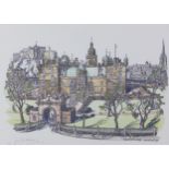 Porteous Wood, 'George Heriot's School - Edinburgh', limited edition coloured print No.8/25,