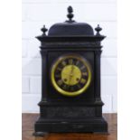 Victorian black slate mantle clock, by Barraud & Lunds, London, 22 x 40 x 17cm