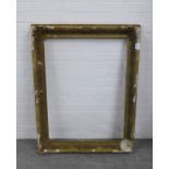 Giltwood rectangular frame, (a/f) outside edge 105 x 81cm and inside edge approx 87 x 64cm