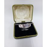 George V silver quaich, Sheffield 1931, with threaded top edge and facet bowl, 15cm across the