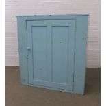 Vintage pale blue painted cupboard, 94 x 99 x 49cm