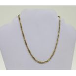 9ct gold fancy link chain necklace, approx. 12grams