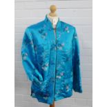 Chinese / Japanese blue silk jacket with long sleeves
