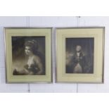 Nelson and Emma, a pair of framed prints, sizes overall 63 x 71cm (2)